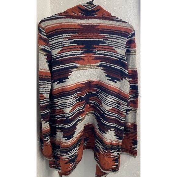 Lucky Brand Cardigan Sweater Womens Small Aztec Southwestern Boho Open Front - Picture 6 of 6